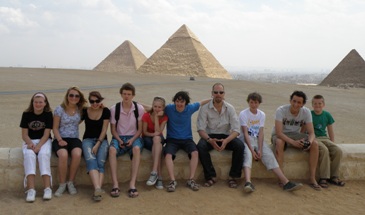 alle kinderen van het Familieavontuur bij de piramides van Gizeh